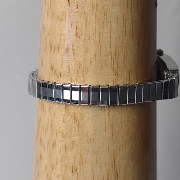 Silver Tone Metal Stretch Band Watch - Picture 6 of 13